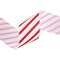 LaRibbons 2 1/2" Wired Ribbon | Red/White Stripe | 10 Yard Roll